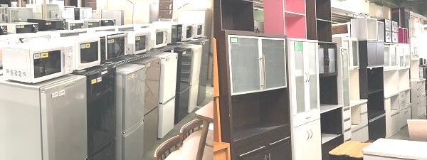 パワーセラーの店内には家電や家具が豊富にあります