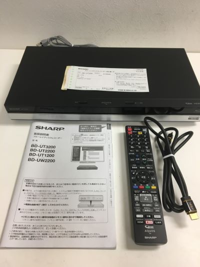 千代田区でSHARP AQUOS BD-UT2200 BD ブルーレイ レコーダー  2018年製とオーブンレンジを買い取りました。