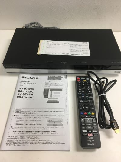 千代田区でSHARP AQUOS BD-UT2200 BD ブルーレイ レコーダー 2018年製とオーブンレンジを買い取りました。