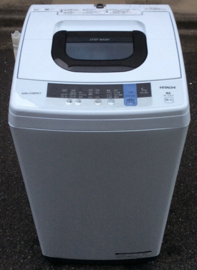 入間市で日立洗濯機NW-50C2019年製と冷蔵庫を買い取りました。